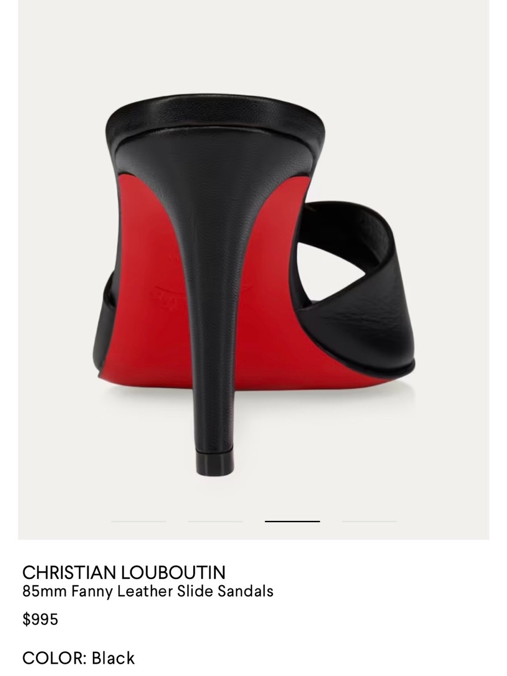 Christian Louboutin Black Satin Cross-Front Slide Mules with Red Sole WORN ONCE! - Picture 2 of 5